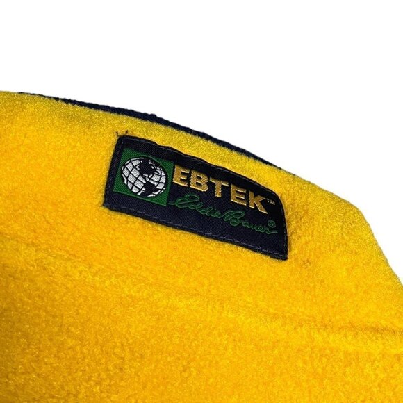 Eddie Bauer EBTEK Vintage Y2K FLEECE Bright Yellow Outdoor Vest - XL - Picture 4 of 6